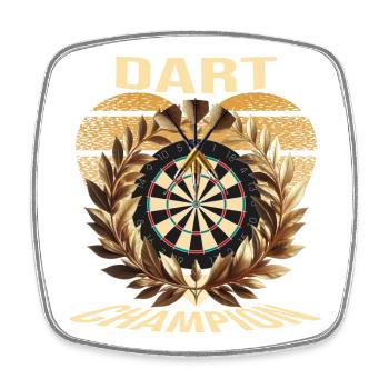 Dart Champion - Viereckiger Kühlschrankmagnet - Weiß - Vorne