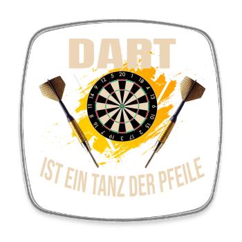 Dart ist ein tanz der Pfeile - Viereckiger Kühlschrankmagnet - Weiß - Vorne