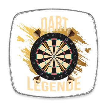 Dart Legende - Viereckiger Kühlschrankmagnet - Weiß - Vorne