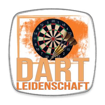 Dart Leidenschaft - Viereckiger Kühlschrankmagnet - Weiß - Vorne