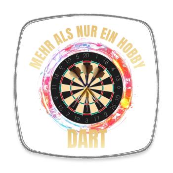 Mehr als nur ein Hobby - Dart - Viereckiger Kühlschrankmagnet - Weiß - Vorne