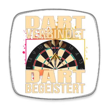 Dart verbindet - Dart Begeistert - Viereckiger Kühlschrankmagnet - Weiß - Vorne