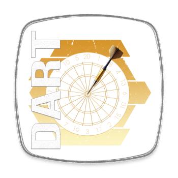 Dart - Viereckiger Kühlschrankmagnet - Weiß - Vorne