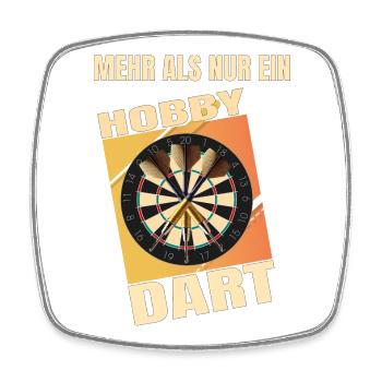 Mehr als nur ein Hobby - Dart - Viereckiger Kühlschrankmagnet - Weiß - Vorne