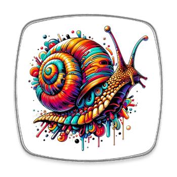 Snail - Square fridge magnet - white - Front