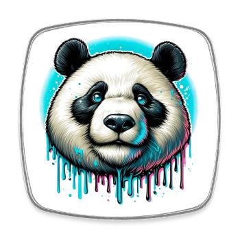 Panda - Square fridge magnet - white - Front