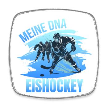 Meine DNA - Eishockey - Viereckiger Kühlschrankmagnet - Weiß - Vorne
