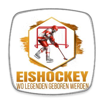 Wo Legenden geboren werden - Eishockey - Viereckiger Kühlschrankmagnet - Weiß - Vorne