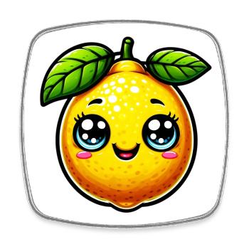 Citron Citrons - Magnet carré - blanc - Devant