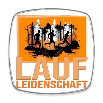 Lauf Leidenschaft - Viereckiger Kühlschrankmagnet - Weiß - Vorne