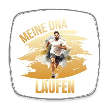 Meine DNA - Laufen - Viereckiger Kühlschrankmagnet - Weiß - Vorne