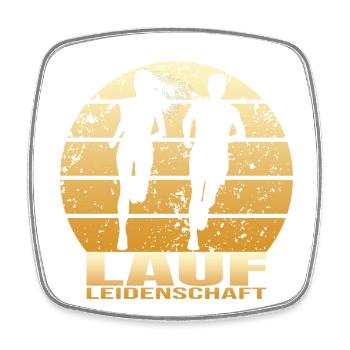 Lauf Leidenschaft - Viereckiger Kühlschrankmagnet - Weiß - Vorne