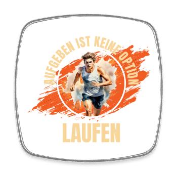 Laufen: Aufgeben ist keine Option - Viereckiger Kühlschrankmagnet - Weiß - Vorne
