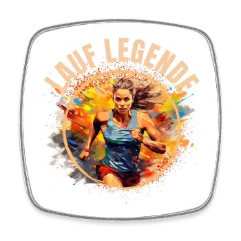 Lauf Legende - Viereckiger Kühlschrankmagnet - Weiß - Vorne
