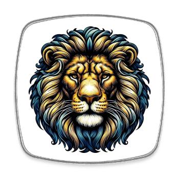 Lion - Square fridge magnet - white - Front