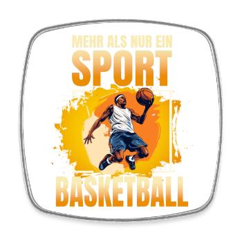 Mehr als nur ein Sport - Basketball - Viereckiger Kühlschrankmagnet - Weiß - Vorne