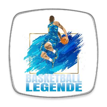 Basketball Legende - Viereckiger Kühlschrankmagnet - Weiß - Vorne