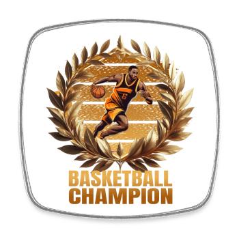 Basketball Champion - Viereckiger Kühlschrankmagnet - Weiß - Vorne