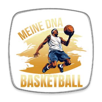 Meine DNA - Basketball - Viereckiger Kühlschrankmagnet - Weiß - Vorne
