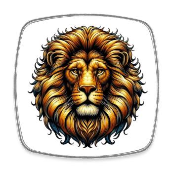 Lion - Square fridge magnet - white - Front