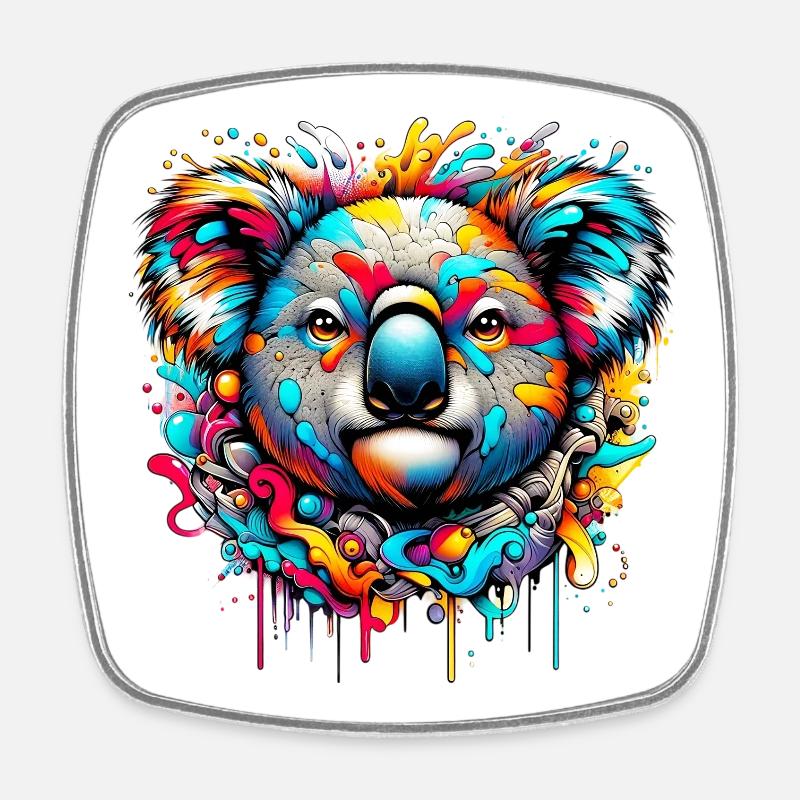 Koala - Viereckiger Kühlschrankmagnet - Weiß