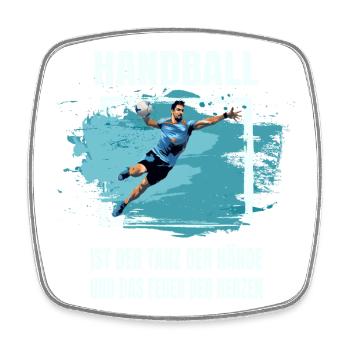 Handball - Viereckiger Kühlschrankmagnet - Weiß - Vorne