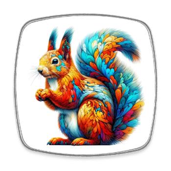 Squirrel - Square fridge magnet - white - Front