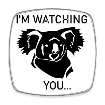 Koala vous regarde - Magnet carré - blanc - Devant