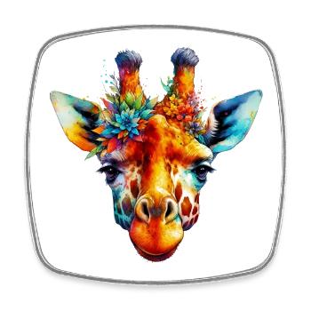 Giraffe - Viereckiger Kühlschrankmagnet - Weiß - Vorne
