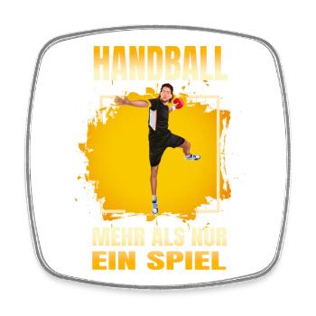 Handball - Mehr als nur ein Spiel - Viereckiger Kühlschrankmagnet - Weiß - Vorne
