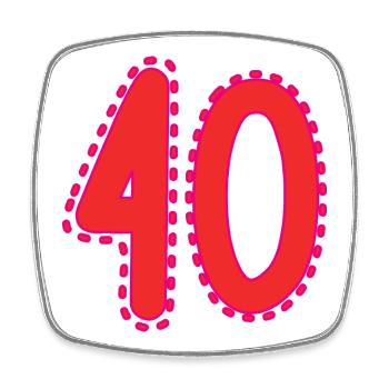 40 - Magnet carré - blanc - Devant