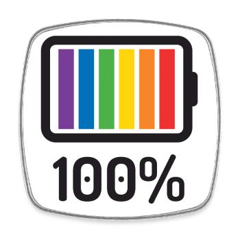 LGBT Pride Monat - 100% queer - Viereckiger Kühlschrankmagnet - Weiß - Vorne