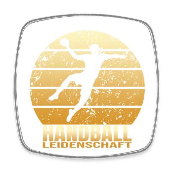 Handball Leidenschaft - Viereckiger Kühlschrankmagnet - Weiß - Vorne