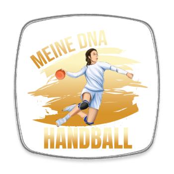 Meine DNA - Handball - Viereckiger Kühlschrankmagnet - Weiß - Vorne