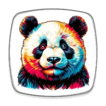 Panda - Magnet carré - blanc - Devant
