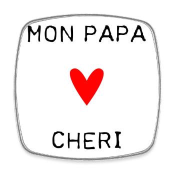 HAPPY FATHER'S DAY. DAD. FATHER'S DAY. FATHER - Square fridge magnet - white - Front