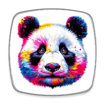 Panda - Viereckiger Kühlschrankmagnet - Weiß - Vorne