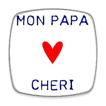 DAD. FATHER'S DAY. HAPPY FATHER'S DAY. HAPPY BIRTHDAY. - Square fridge magnet - white - Front