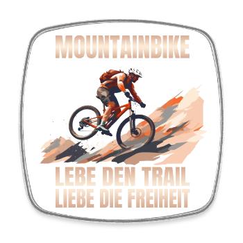 Lebe den Trail - Liebe die Freiheit - Viereckiger Kühlschrankmagnet - Weiß - Vorne