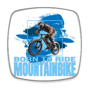Born to ride Mountainbike - Viereckiger Kühlschrankmagnet - Weiß - Vorne