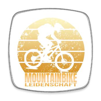 Mountainbike Leidenschaft - Viereckiger Kühlschrankmagnet - Weiß - Vorne