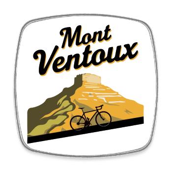 Mont Ventoux: Die ultimative Herausforderung für Radfahrer - Viereckiger Kühlschrankmagnet - Weiß - Vorne