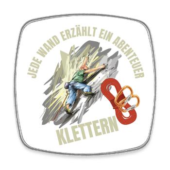 Jede Wand erzählt ein Abenteuer - Viereckiger Kühlschrankmagnet - Weiß - Vorne