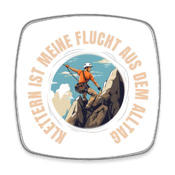 Klettern ist meine Flucht aus dem Alltag - Viereckiger Kühlschrankmagnet - Weiß - Vorne