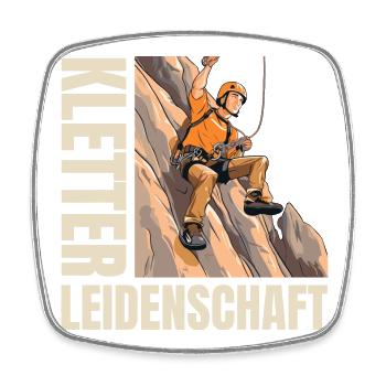 Kletter Leidenschaft - Viereckiger Kühlschrankmagnet - Weiß - Vorne