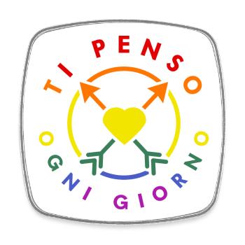 TI PENSO OGNI GIORNO - Magnet carré - blanc - Devant