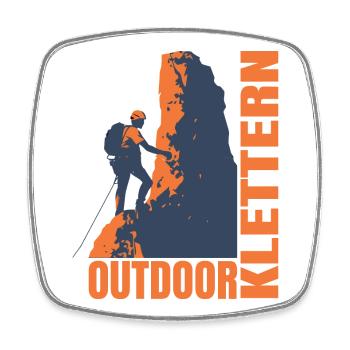 Outdoor Klettern - Viereckiger Kühlschrankmagnet - Weiß - Vorne