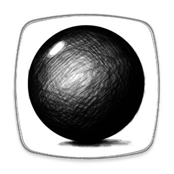 The Ball / Boule - Square fridge magnet - white - Front