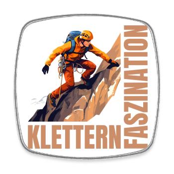 Faszination Klettern - Viereckiger Kühlschrankmagnet - Weiß - Vorne