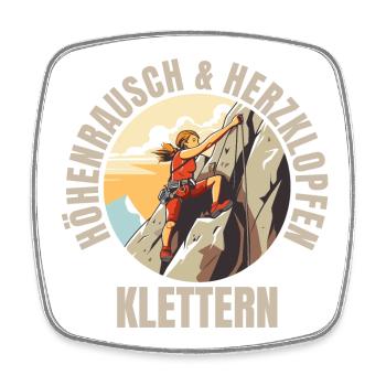 Höhenrausch und Herzklopfen - Viereckiger Kühlschrankmagnet - Weiß - Vorne
